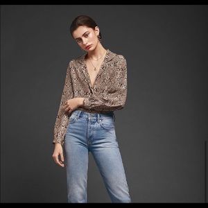 Anine Bing Lilah Python Shirt